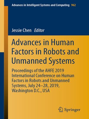 cover image of Advances in Human Factors in Robots and Unmanned Systems